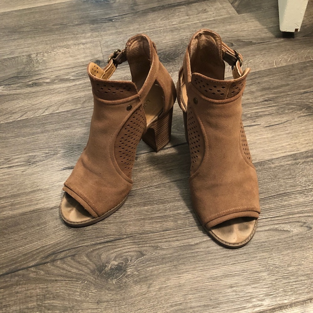Lucky Brand Open Toe Booties
